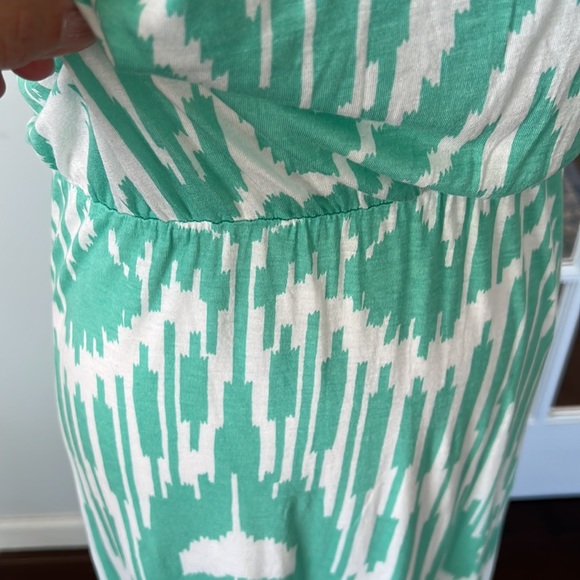Anthropologie Velvet brand Ikat strapless dress, green/white size S - Picture 4 of 8